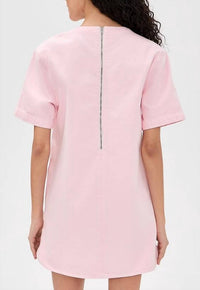PISTOLA Remi Classic T-shirt Dress in blush - women's dress - detail view