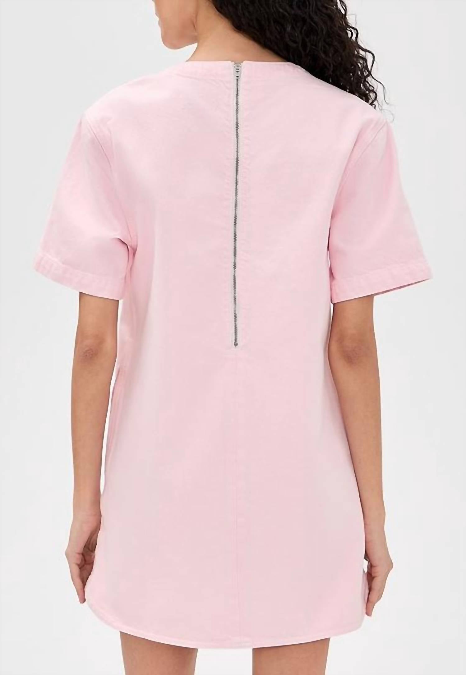 PISTOLA Remi Classic T-shirt Dress in blush - women's dress - detail view