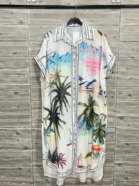 Oz - Women's Print Button Down Italian Dress