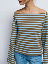 Nation Ltd - Bryce Boat Neck Stripe Top