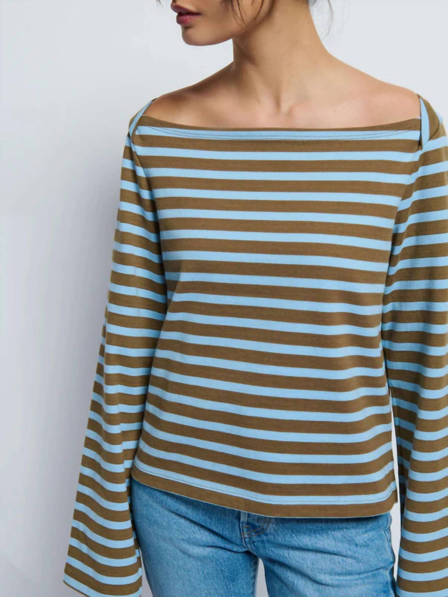 Nation Ltd - Bryce Boat Neck Stripe Top