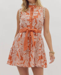 Entro - Celestine Embroidered Lace Mini Dress