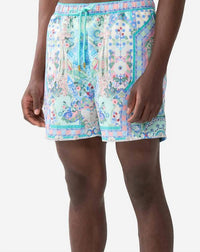 Camilla - Elastic Waist Mid Length Boardshorts