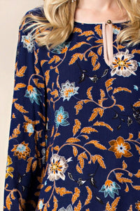 Kori - Long Sleeve Floral Tunic