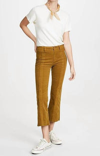 Ag Jeans - Pannelled Quinne H.Rise Pleated Crop Flare Jeans