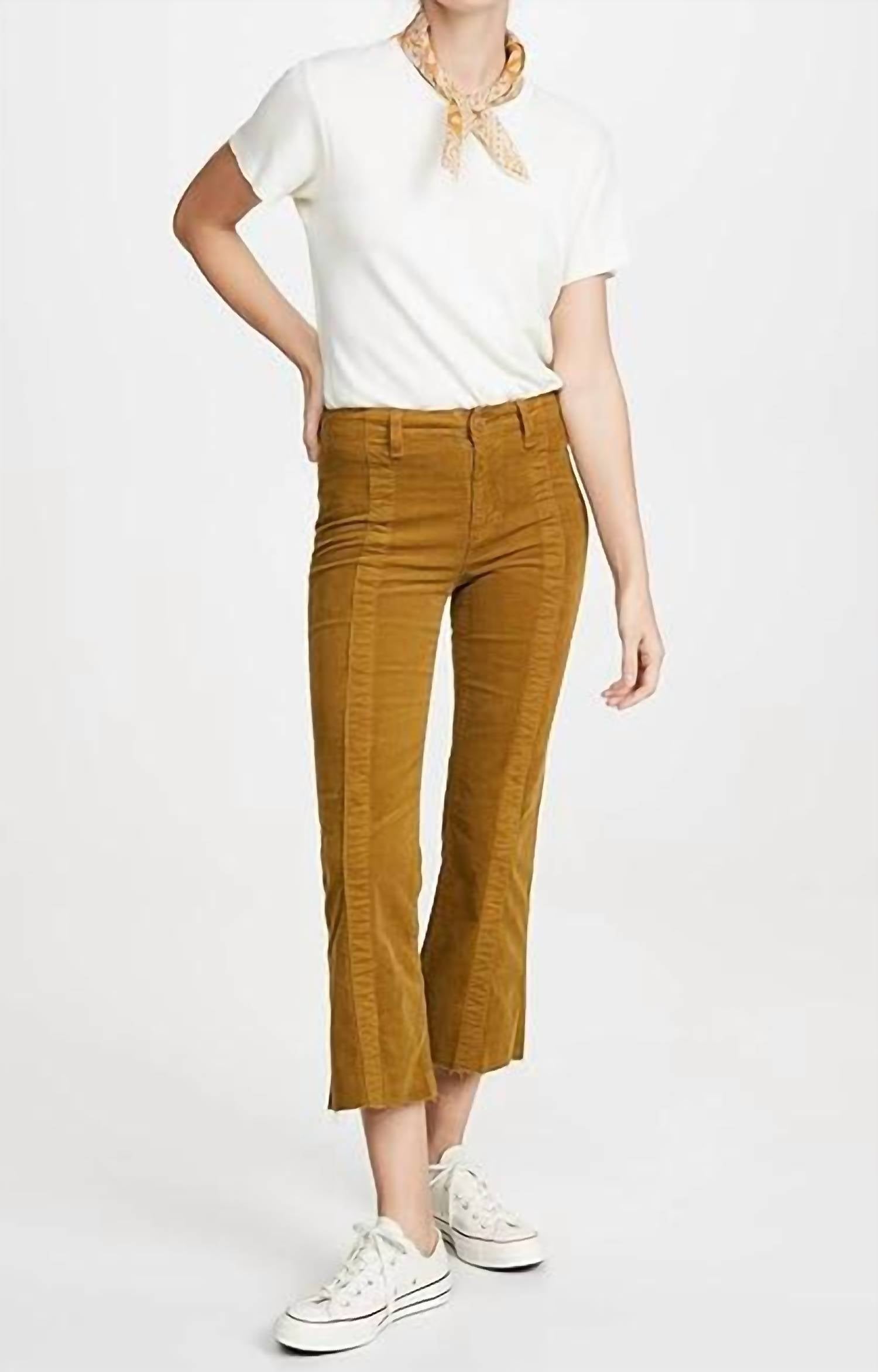 Ag Jeans - Pannelled Quinne H.Rise Pleated Crop Flare Jeans
