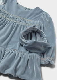 Mayoral - Girl's Long Sleeve Velvet Dress With Headband
