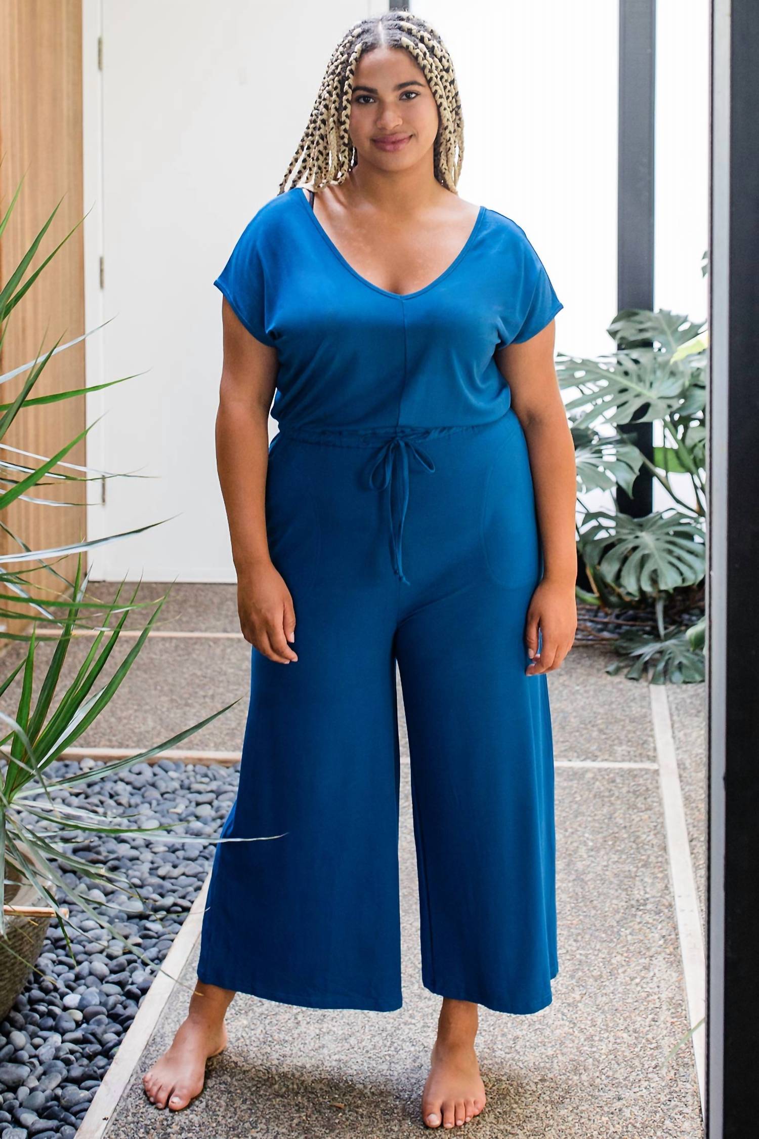 Yala - Kiova V-Neck Bamboo Jumpsuit