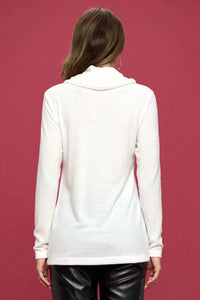 Renee C - Extra Soft Brushed Knit Turtleneck Tunic Top