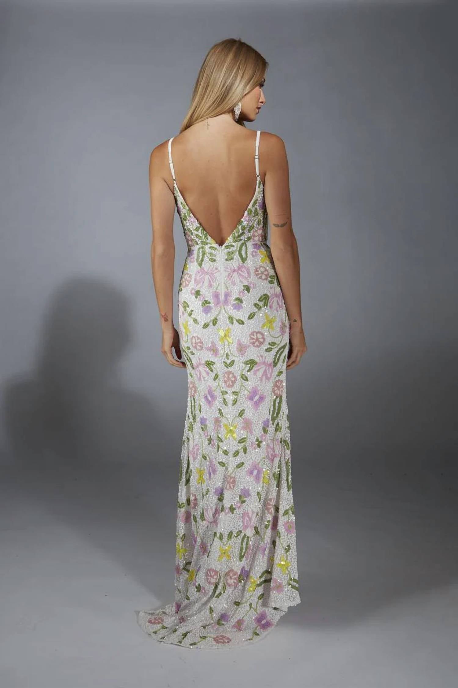 Alyce Paris - Sweetheart Neckline High-slit Gown