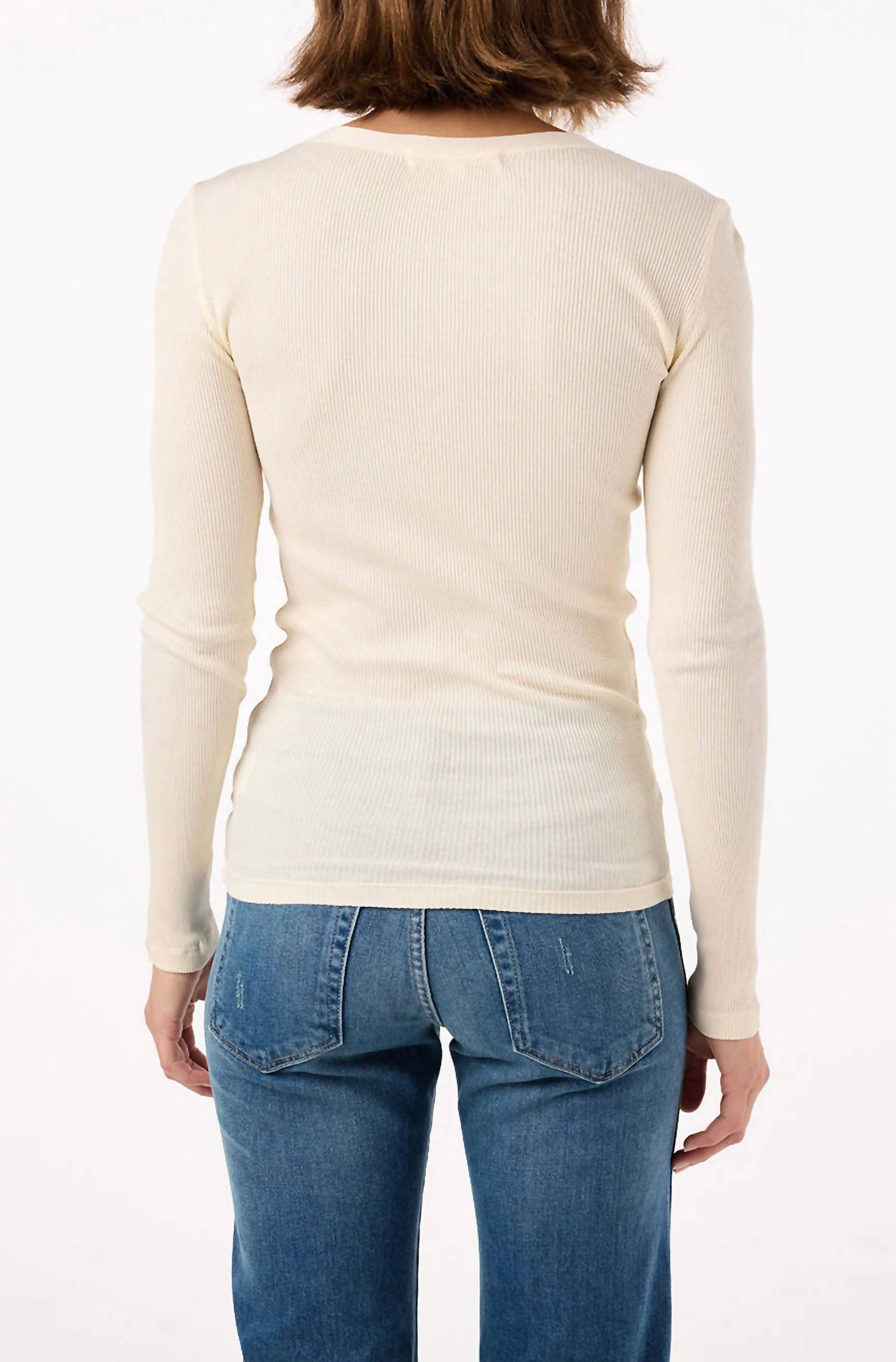 Amo - Swoon Long Sleeve Ribbed Top