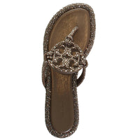 Tory Burch - Women's Miller Knotted Crystal Flip Flop Sandals