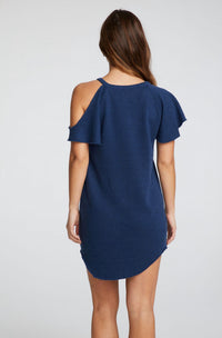 Chaser - Shirttail Cold Shoulder Mini Dress