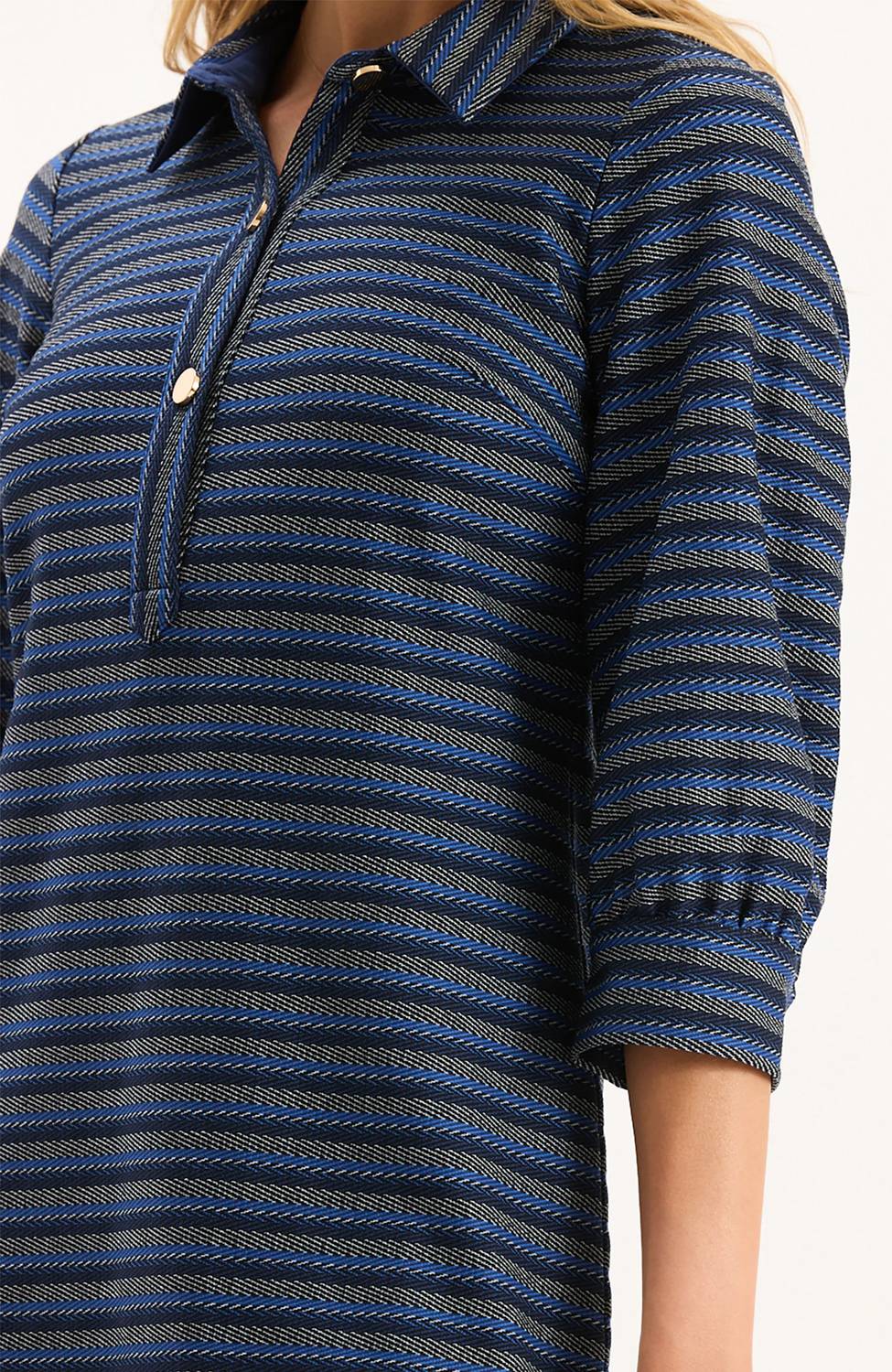 Tyler Boe - Kat Knit Golden Button Dress