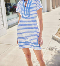 Sail To Sable - Short Sleeve Tunic Dress