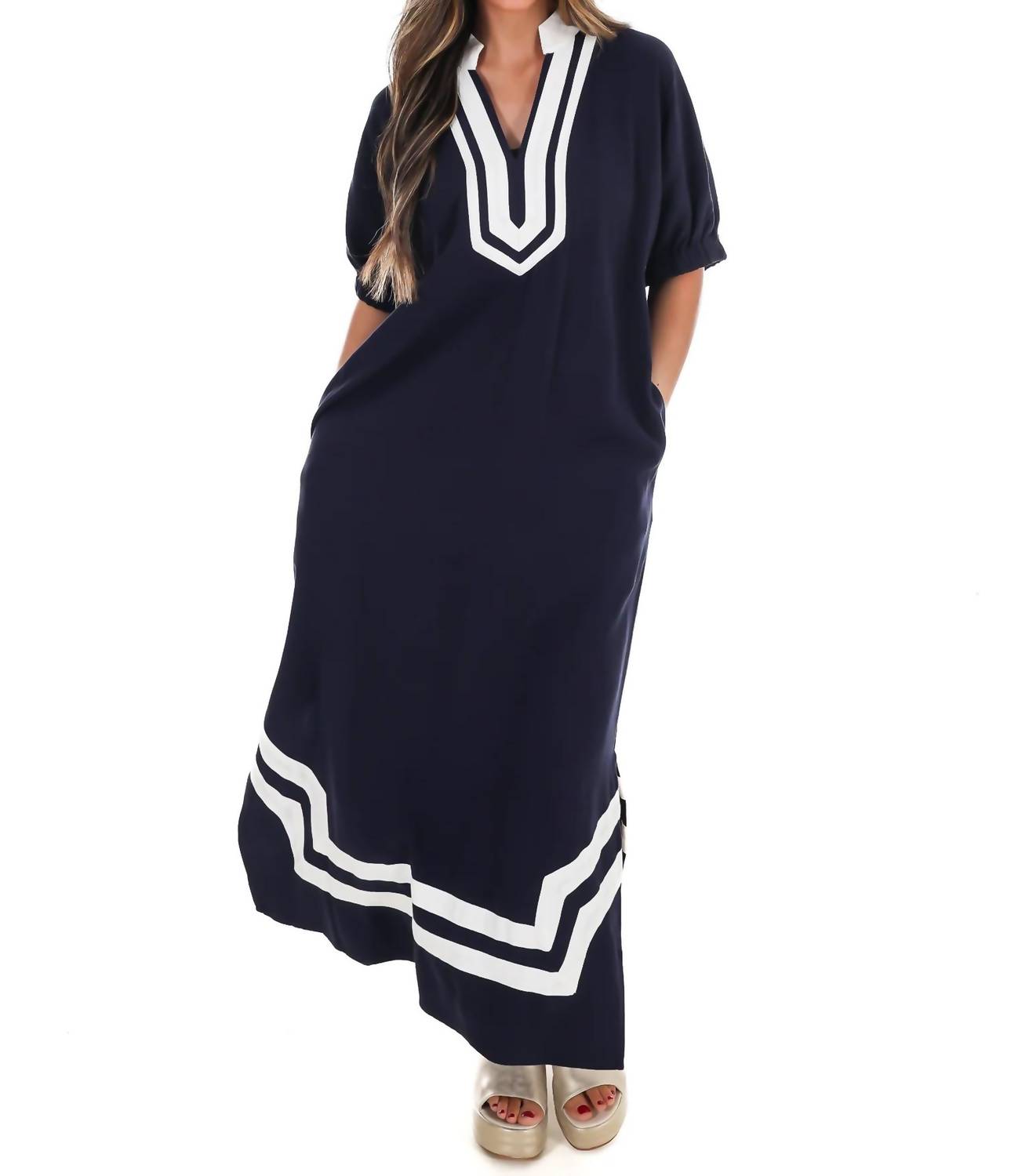 Entro - Women's In The Best Way Contrast Midi Dress