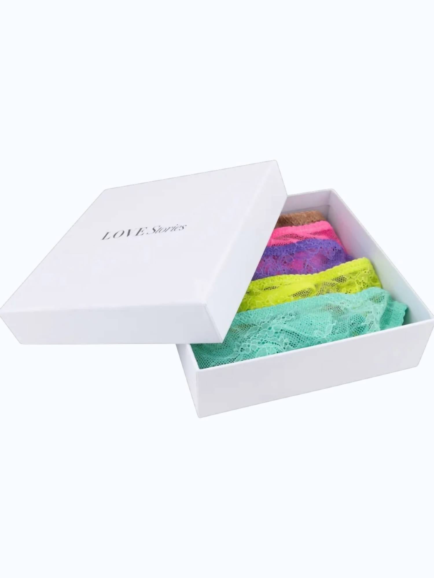 Love Stories Women's 5 Pack Weekday Spruce G-strings Panty in assorted as shown - women's intimate - detail view