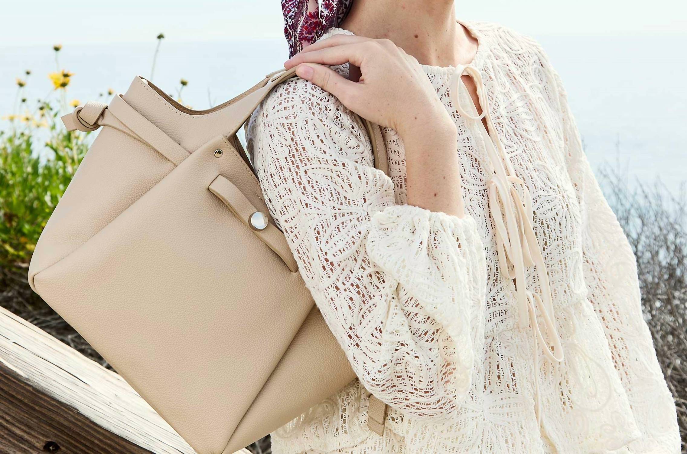 Melie Bianco - Women's Avril Sky Recycled Vegan Leather Shoulder Bag