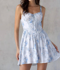 Storia - Floral Corset-style Mini Dress