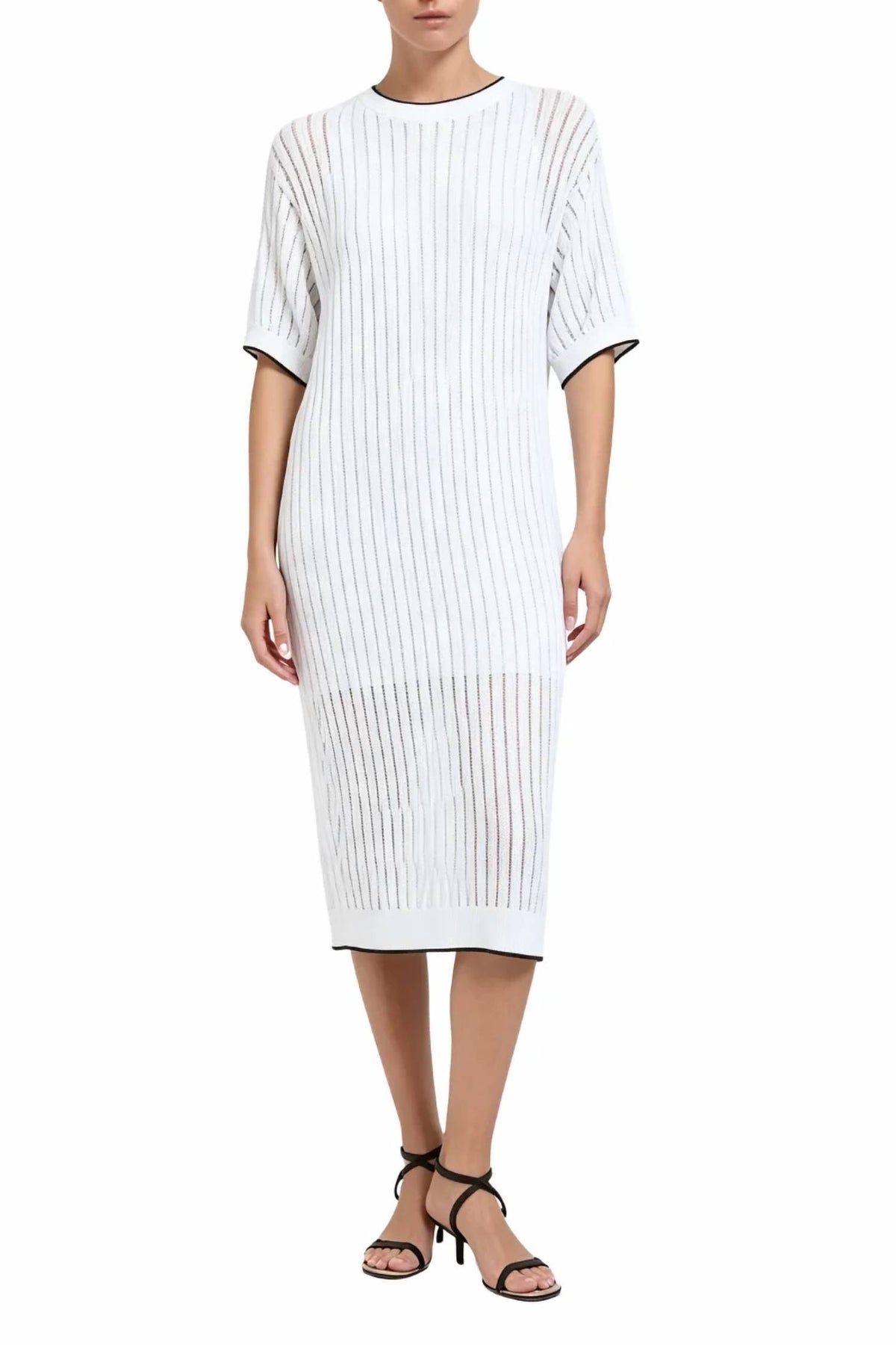Brunello Cucinelli - Open-knit Cotton Midi Dress