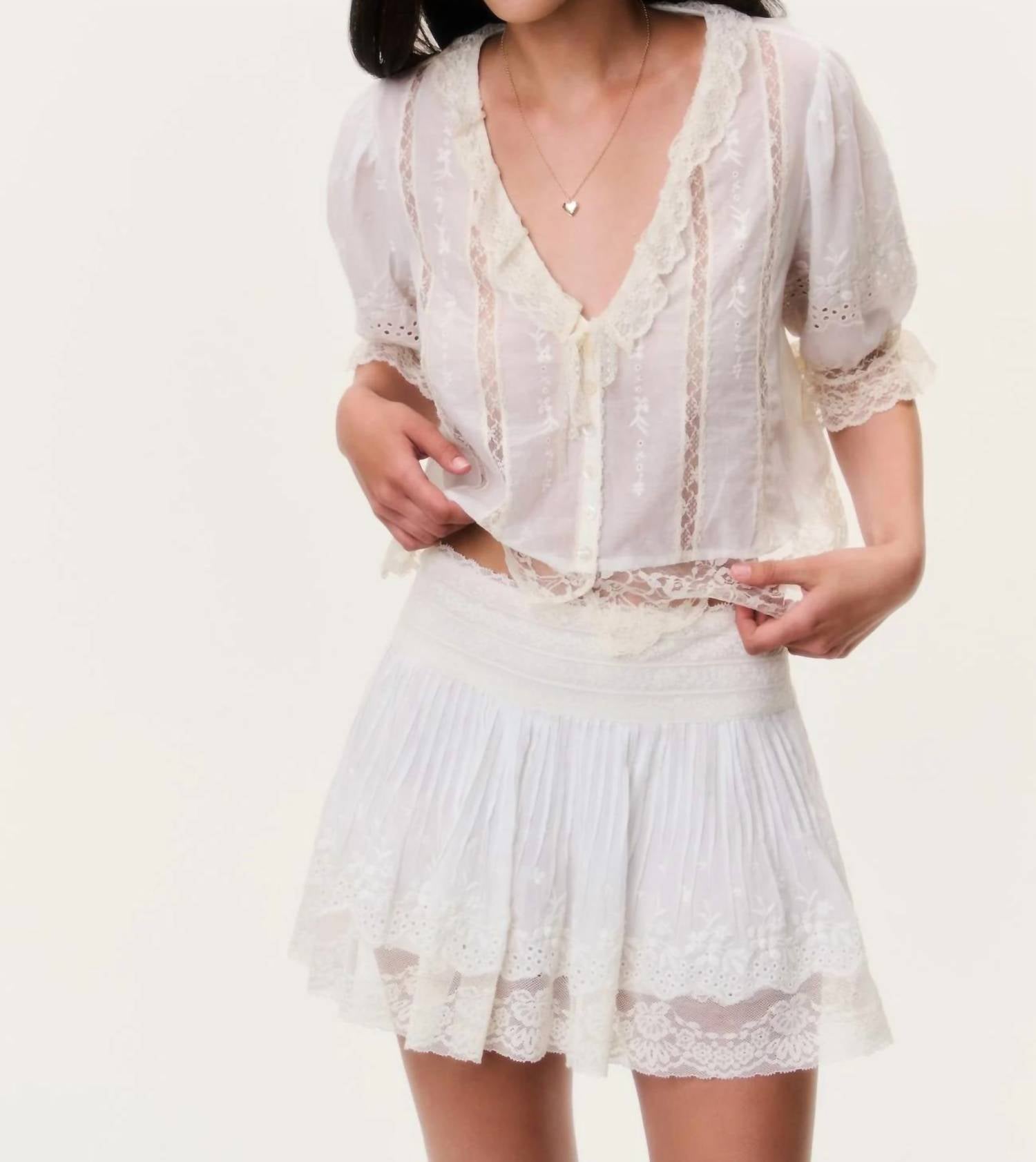 Loveshackfancy - Maurelle Cotton Lace Blouse