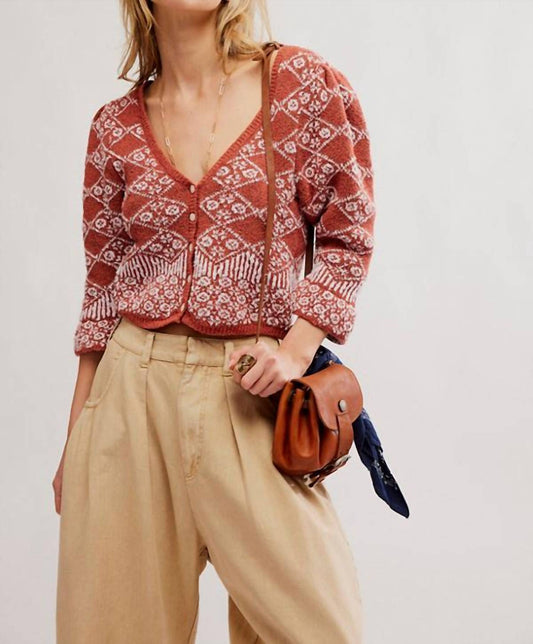 Free People - Geometric Floral Cardi