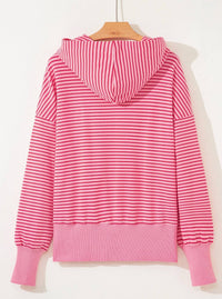 66Disco - Stripe Thumbhole Loose Fit Hoodie