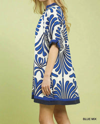 Umgee - Mix Printed V-Neck Dress