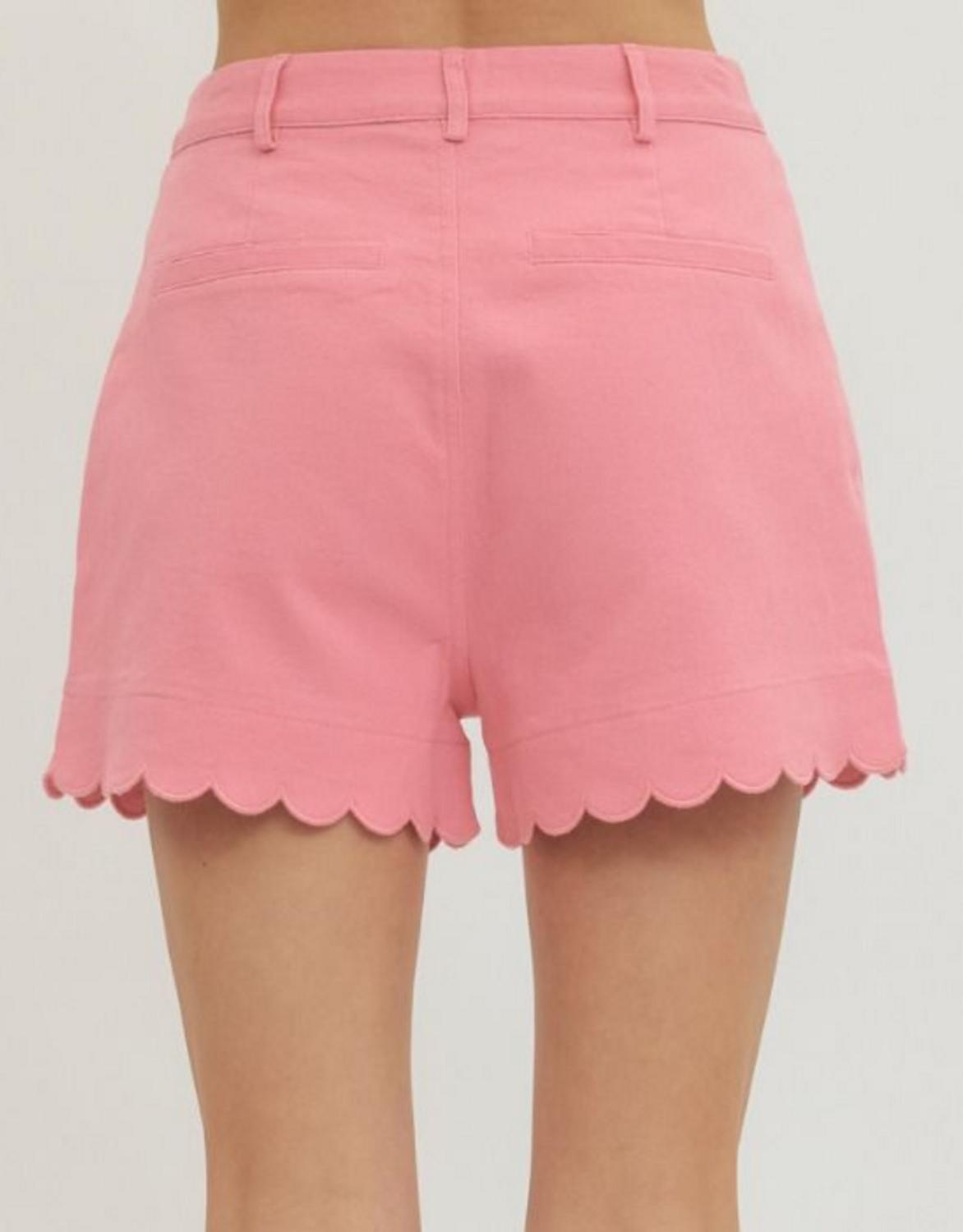 Entro - Scalloped Hem Shorts