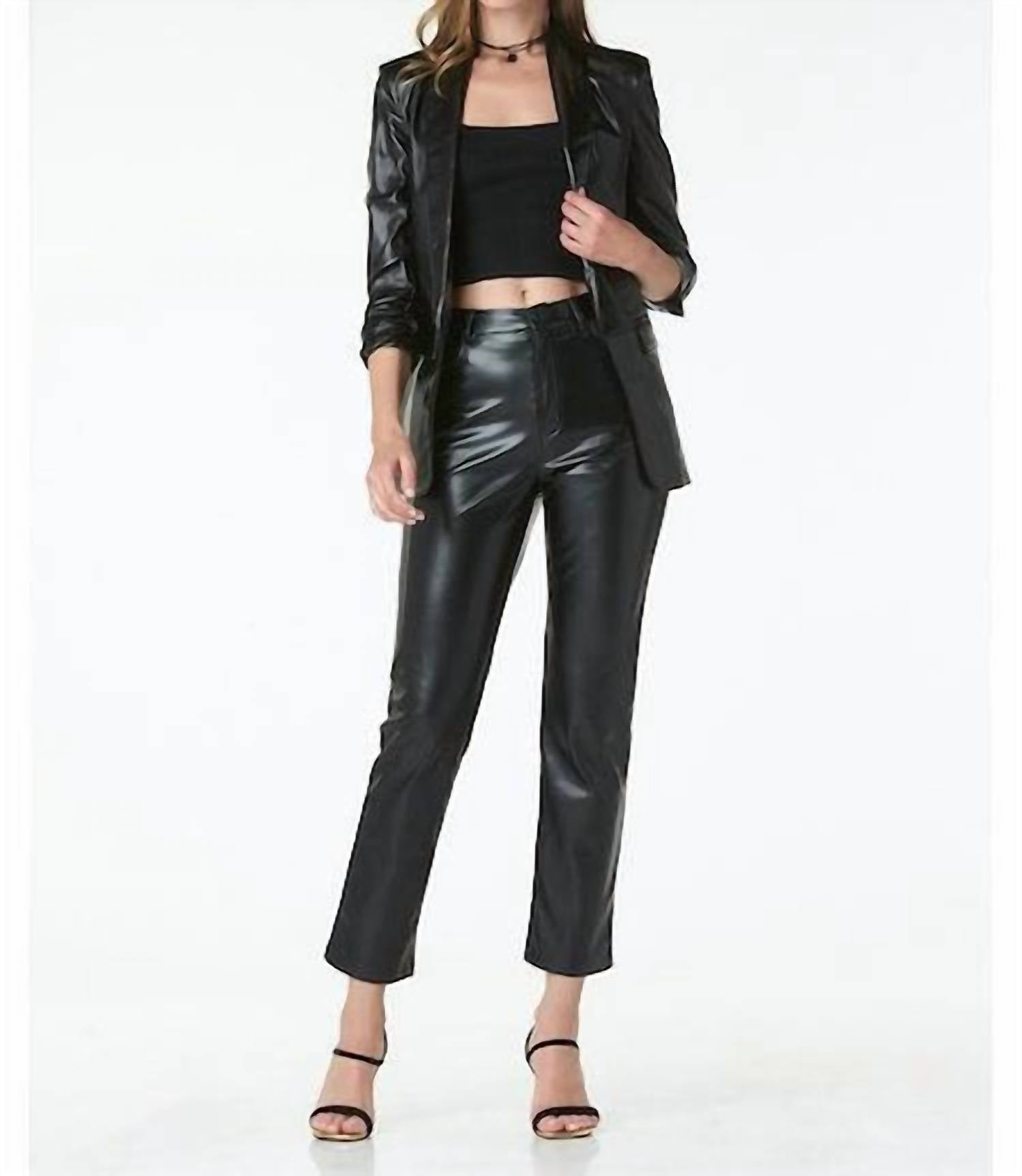 Tart Collections - KIA VEGAN LEATHER BLAZER