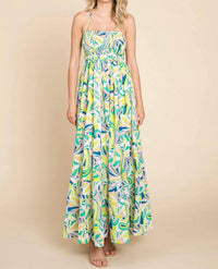 Rolypoly - Floral Halter Cami Sun Maxi Dress