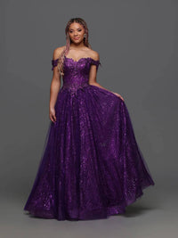 Candice - A Line Glitter Tulle Lace Prom Dress
