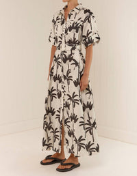 Palm Noosa Memento Maxi Dress in cream - women's dress - alternate view