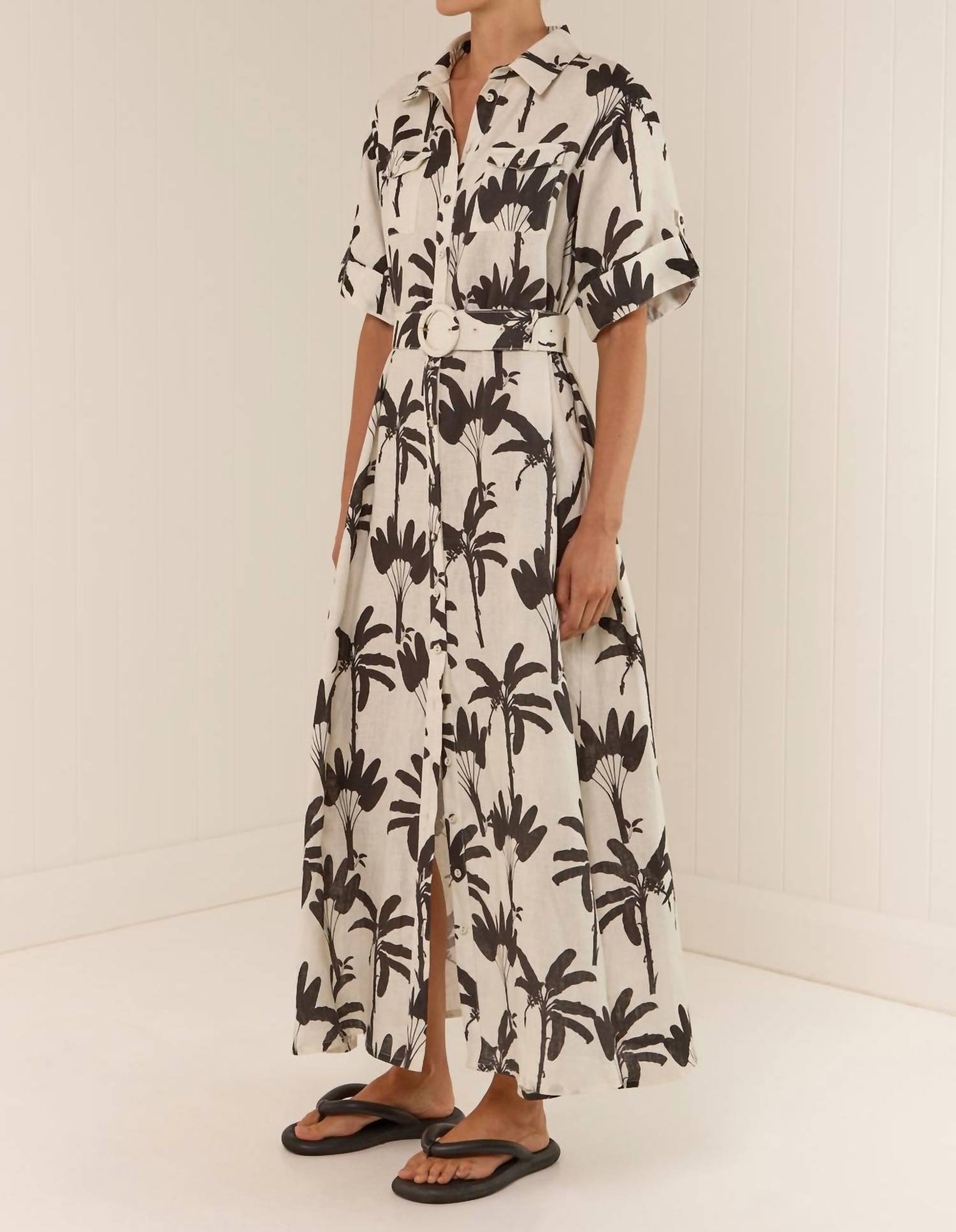 Palm Noosa Memento Maxi Dress in cream - women's dress - alternate view