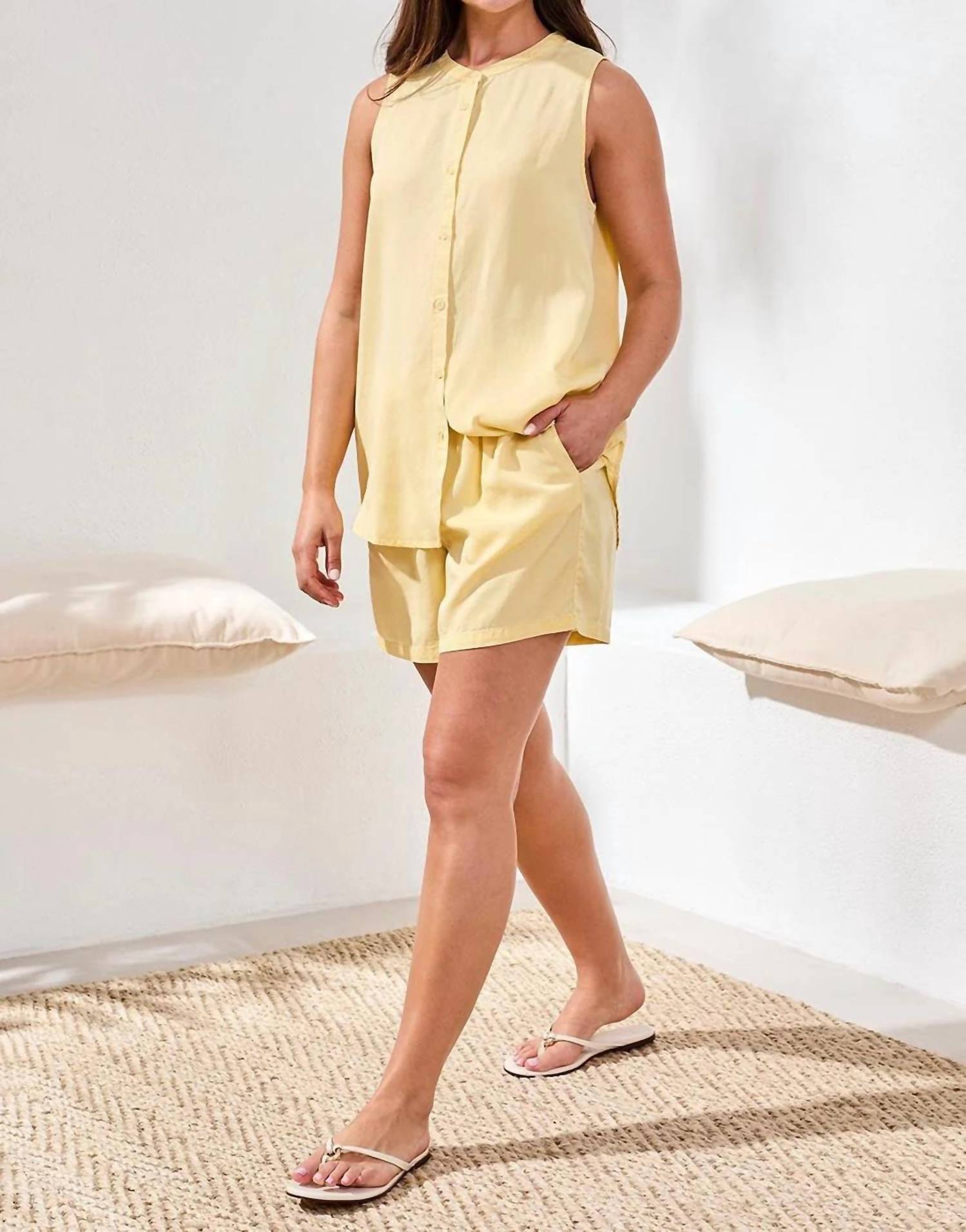 Tribal - Flowy Tencel Special Wash Sleeveless Blouse