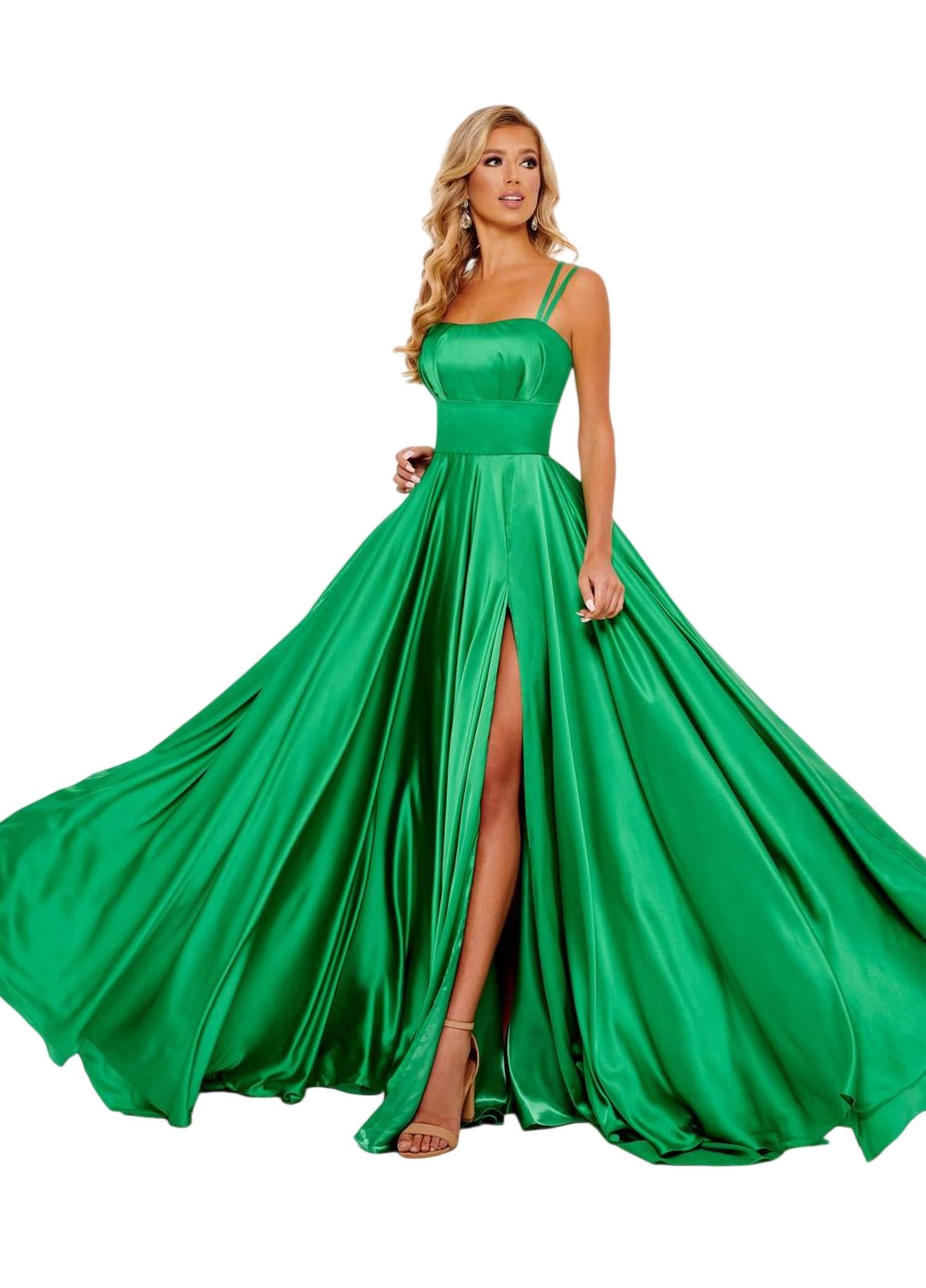Rachel Allan - High Front Slit Prom Dress