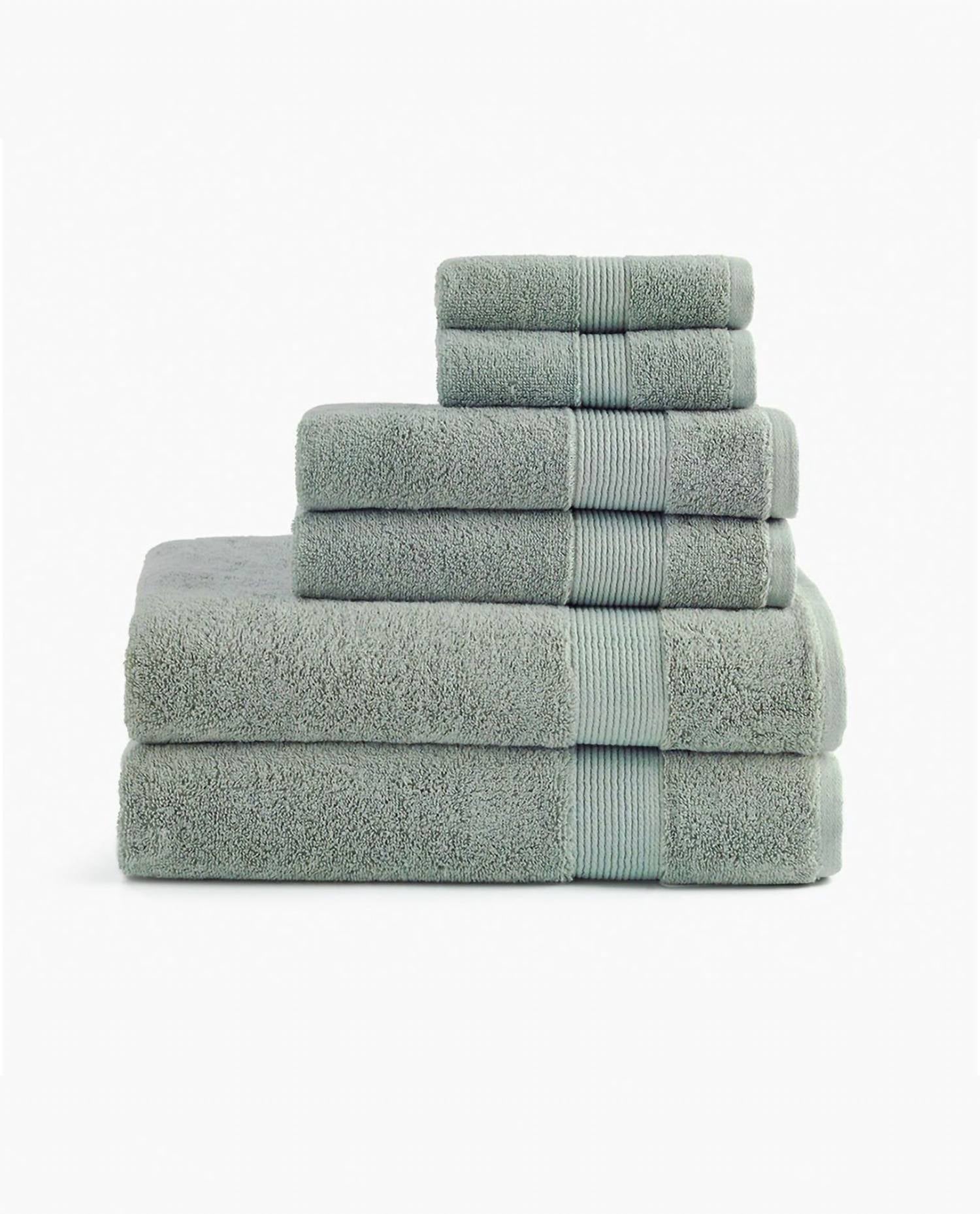Under the Canopy Classic Organic Cotton 6-piece Bath Towel Set in lichen - item