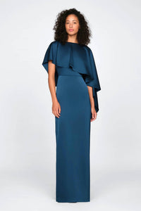Theia - Karis Cape Column Gown
