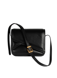 WANDLER Women's Oscar Medium Trunk Bag in black leather - women's bag