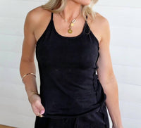 Ee:Some - Contrast Side Panel Sleeveless Top