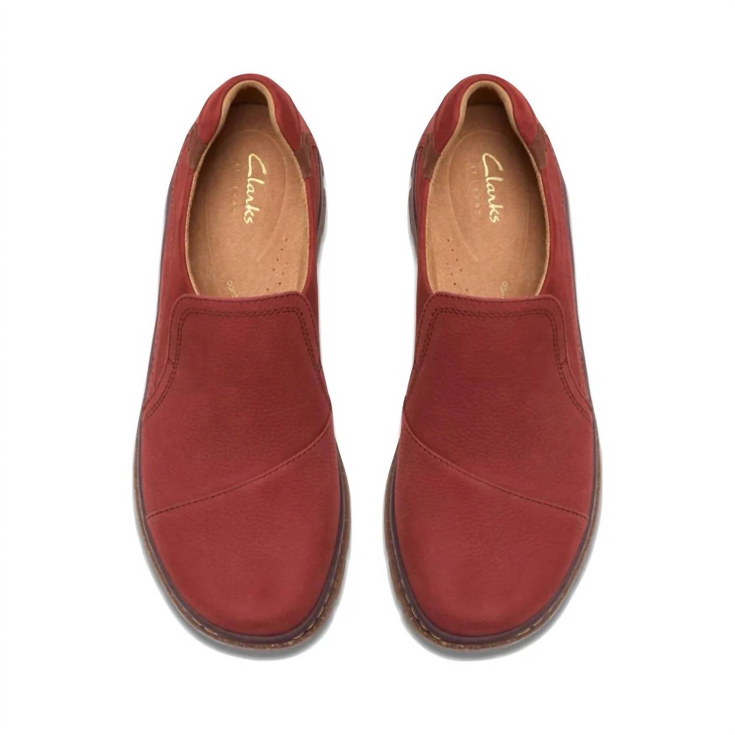 Clarks Women's Orlene Slip On Shoes in chestnut nubuck - women's flats - view 4