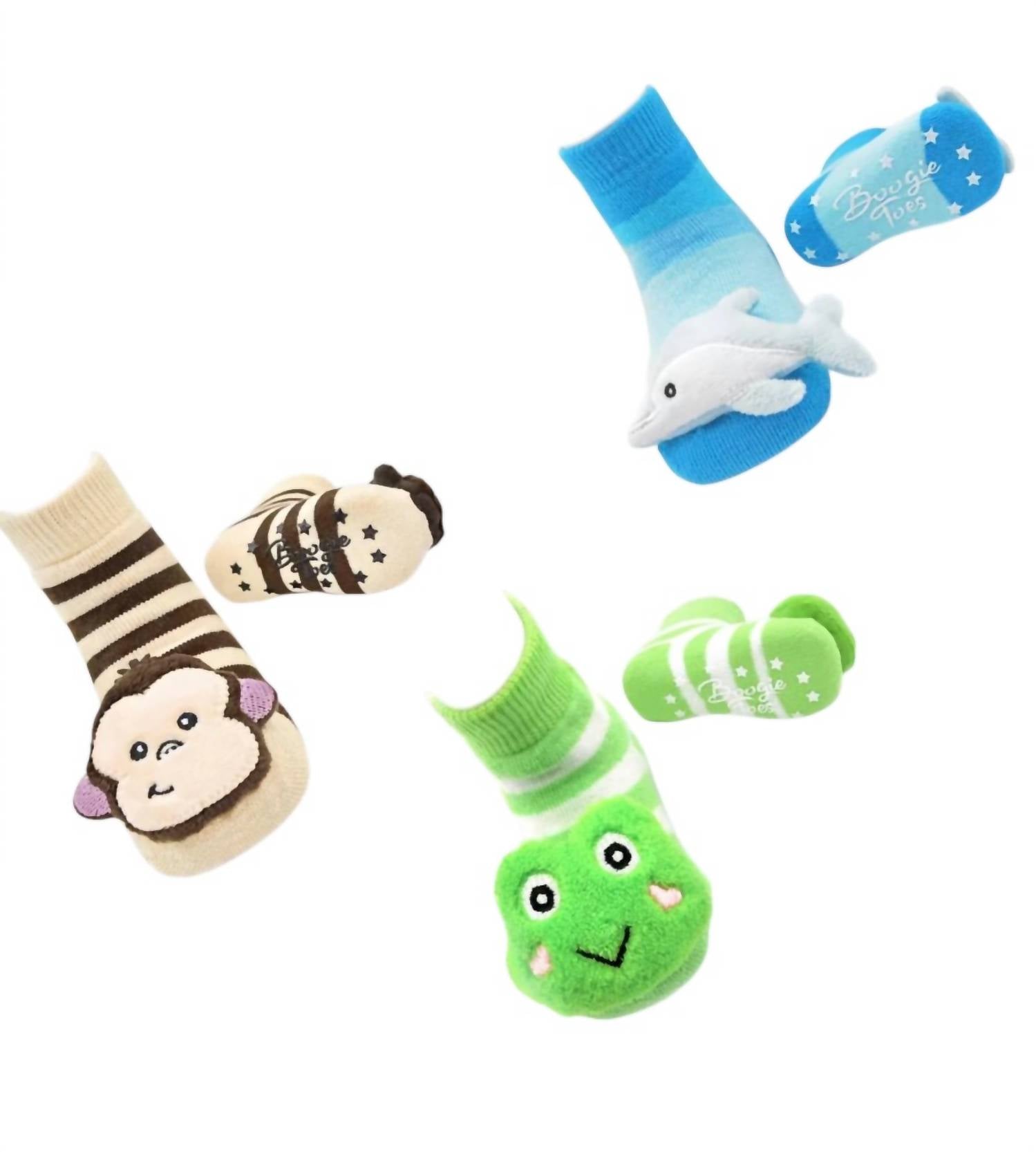 Liventi Inc. - Kids Boogie Toe Rattle Socks - Set Of 3