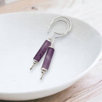Bijou By Sam - Women's Tube Drop Threader Earrings