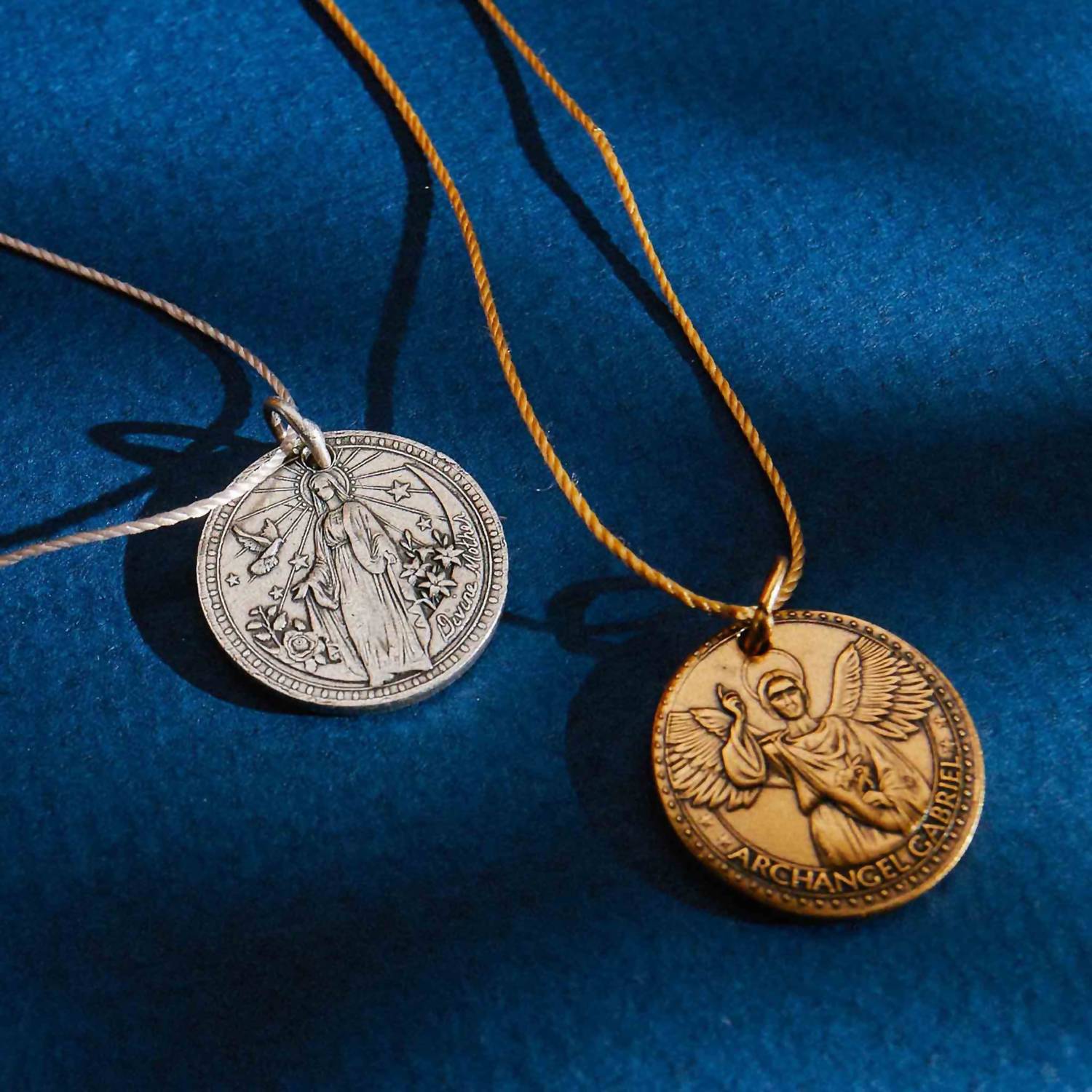 &Livy - Women's Mother Mary and Archangel Gabriel Guidance Necklace