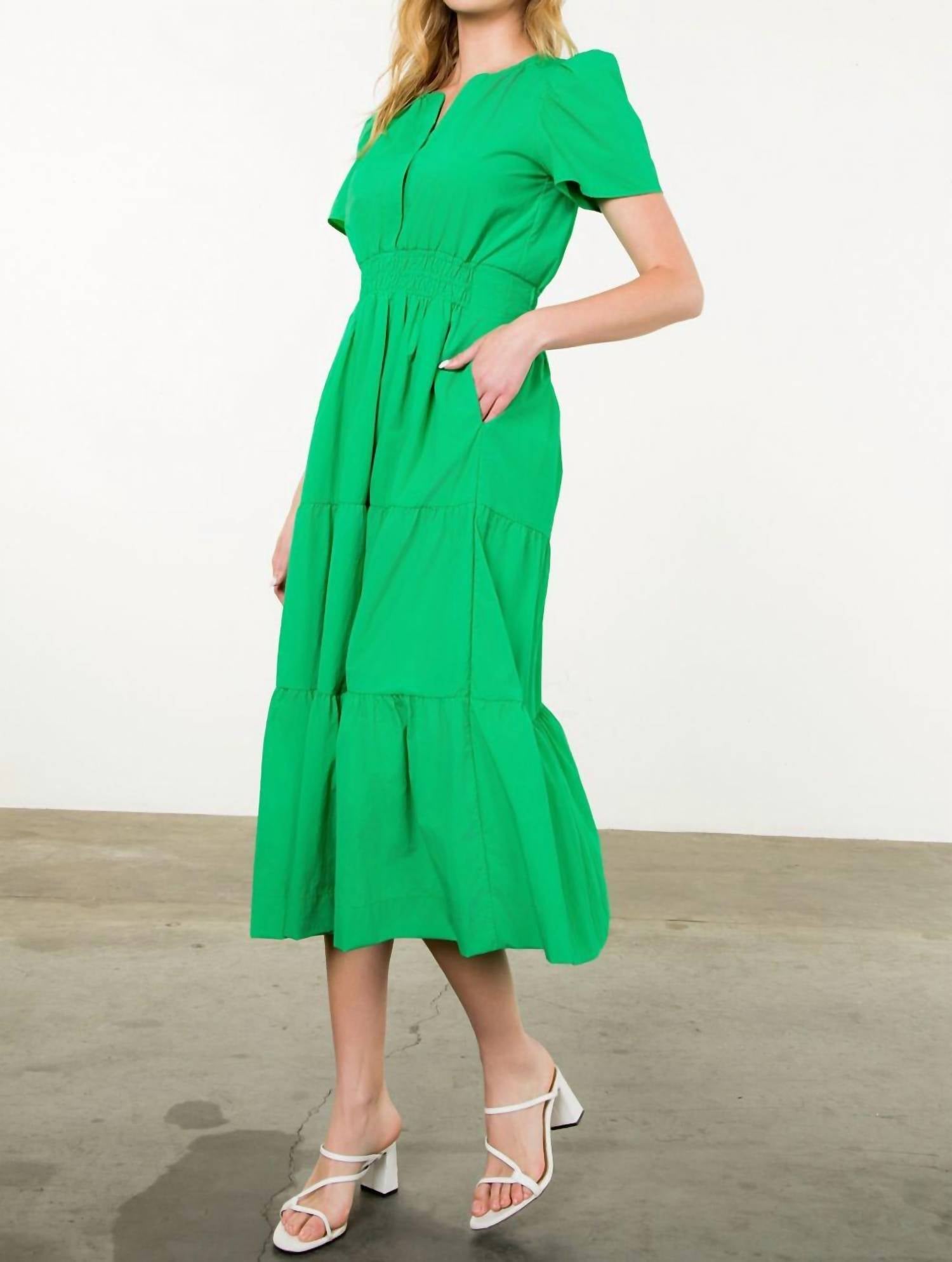 Thml - Poplin Tiered Maxi Dress