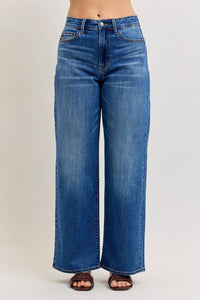 Judy Blue High Waist Wilhelmena Baggy Fit Jeans in dark wash - women's jeans - alternate view