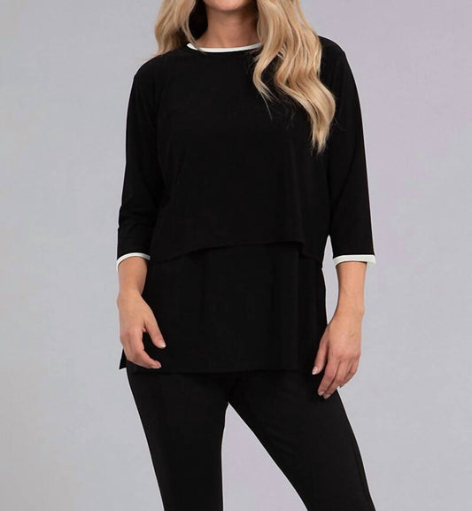 Sympli - Tipped Go To Cropped T Cropped Sleeve Top