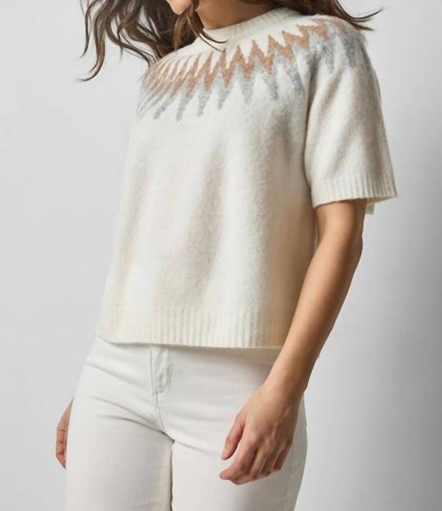 Lilla P - Short Sleeve Easy Fairisle Sweater
