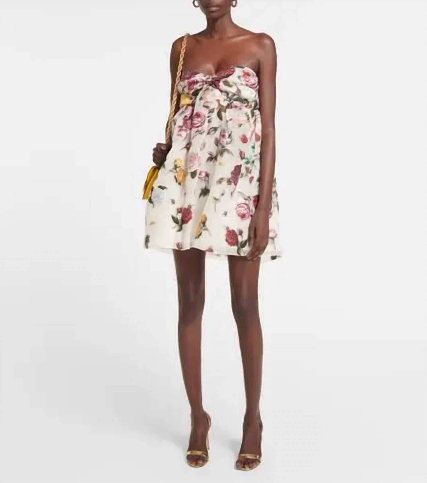 Oscar De La Renta - Floral Fil Coupe Mini Dress