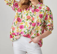 Giftcraft - Charlie Paige Relaxed Linen Blend Shirt